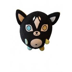 RARE Krew District KF Mini Squishy 7" Black Cat "Funneh" Soft Squishy Plush Toy